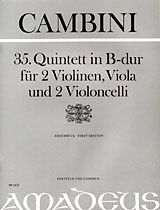 Giuseppe Maria Gioaccino Cambini Notenblätter Quintett B-Dur Nr.35 für 2 Violinen