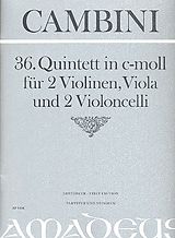 Giuseppe Maria Gioaccino Cambini Notenblätter Quintett c-Moll Nr.36 für 2 Violinen