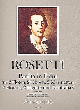 Antonio (Franz Anton Rössler) Rosetti Notenblätter Partita F-Dur RWVB21 für 2 Flöten, 2 Oboen