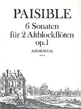 Jacques (James) Paisible Notenblätter 6 Sonaten op.1