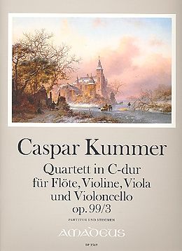 Kaspar Kummer Notenblätter Quartett C-Dur op.99,3 für