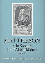 Johann Mattheson Notenblätter 8 Sonaten op.1