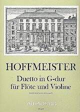 Franz Anton Hoffmeister Notenblätter Duett G-Dur für Flöte und Violine