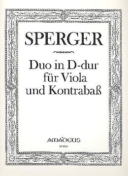 Johann Matthias Sperger Notenblätter Duo D-Dur