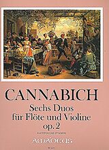 Christian Cannabich Notenblätter 6 Duos op.2 für Flöte und Violine