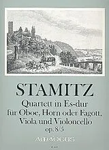 Karl Philipp Stamitz Notenblätter Quartett Es-Dur op.8,5 für Oboe