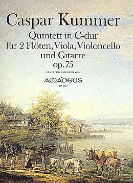 Kaspar Kummer Notenblätter Quintett C-Dur op.75 für 2 Flöten, Viola