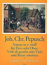 Johann Christoph Pepusch Notenblätter Sonate e-Moll für Flöte (Oboe), Viola