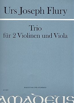 Urs Joseph Fleury Notenblätter Trio für 2 Violinen und Viola