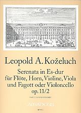 Leopold Anton Thomas Kozeluch Notenblätter Serenata Es-Dur op.11,2 für Flöte, Horn