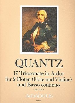 Johann Joachim Quantz Notenblätter Sonate A-Dur Nr.17 QV2-36 für