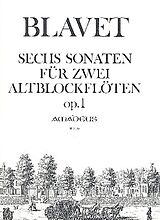 Michel Blavet Notenblätter 6 Sonaten op.1
