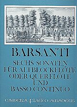 Francesco Barsanti Notenblätter 6 Sonaten op.1 Band 1 (Nr.1-3)