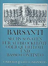 Francesco Barsanti Notenblätter 6 Sonaten op.1 Band 1 (Nr.1-3)