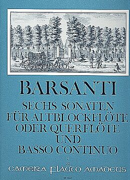 Francesco Barsanti Notenblätter 6 Sonaten op.1 Band 1 (Nr.1-3)