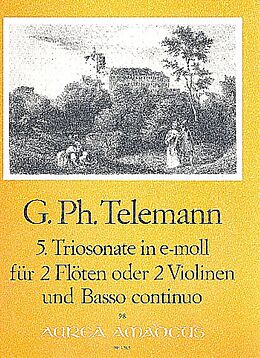 Georg Philipp Telemann Notenblätter Triosonate e-Moll Nr.5 für