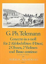 Georg Philipp Telemann Notenblätter Concerto a-Moll für 2 Altblockflöten