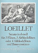 Jean Baptiste Loeillet de Gant Notenblätter Sonata d-Moll für