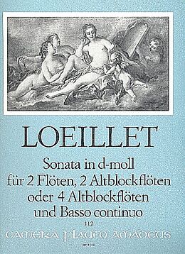 Jean Baptiste Loeillet de Gant Notenblätter Sonata d-Moll