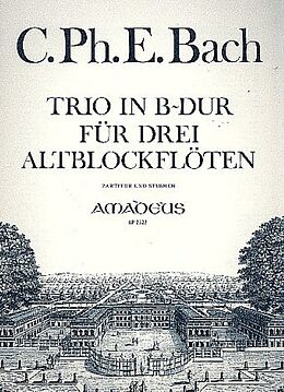 Carl Philipp Emanuel Bach Notenblätter Trio B-Dur Wq85