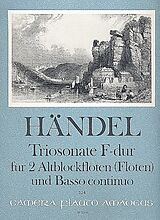 Georg Friedrich Händel Notenblätter Triosonate F-Dur für 2 Altblockflöten