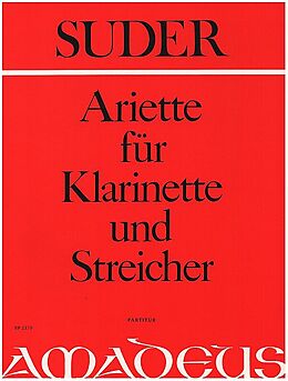 Joseph Suder Notenblätter Ariette für Klarinette und Streicher