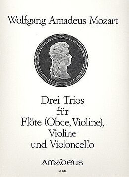 Wolfgang Amadeus Mozart Notenblätter 3 Trios für Flöte (Oboe, Violine)