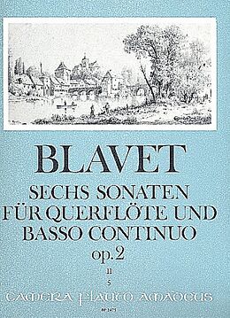 Michel Blavet Notenblätter 6 Sonaten op.2 Band 2 (Nr.4-6)