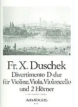 Franz Xaver Dussek (Duschek) Notenblätter Divertimento D-Dur für Violine