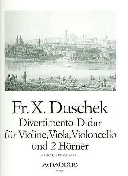 Franz Xaver Dussek (Duschek) Notenblätter Divertimento D-Dur für Violine