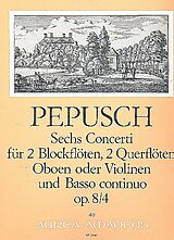 Johann Christoph Pepusch Notenblätter Concerto op.8,4 für 2 Blockflöten