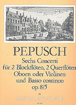 Johann Christoph Pepusch Notenblätter Concerto C-Dur op.8,5 für