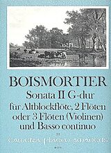 Joseph Bodin de Boismortier Notenblätter Sonata G-Dur Nr.2 op.34,2 für