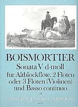 Joseph Bodin de Boismortier Notenblätter Sonate d-Moll Nr.5 op.34,5