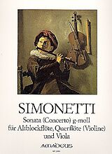 Giovanni Paolo Simonetti Notenblätter Sonate g-Moll op.4,2 für