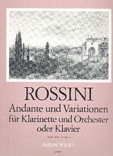 Gioacchino Rossini Notenblätter Andante und Variationen für Klarinette
