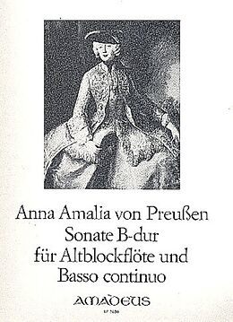 Prinzessin von Preussen Anna Amalie Notenblätter Sonate B-Dur