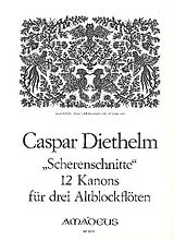 Caspar Diethelm Notenblätter Scherenschnitte 12 Kanons