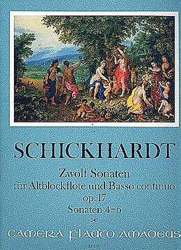 Johann Christian Schickhardt Notenblätter 12 Sonaten op.17 Band 2 (Nr.4-6)