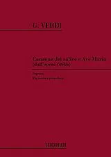 Giuseppe Verdi Notenblätter Canzone del salice e Ave Maria