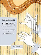 Ottorino Respighi Notenblätter Siciliana für Harfe aus einem