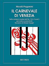 Nicolò Paganini Notenblätter Il carnevale di Venezia op.10 7 variazioni
