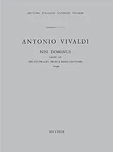 Antonio Vivaldi Notenblätter Nisi Dominus per contralto e archi