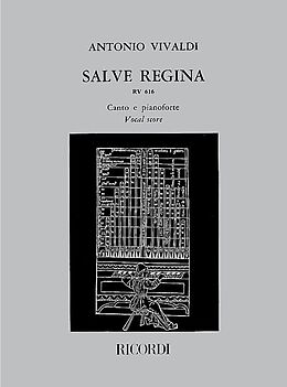 Antonio Vivaldi Notenblätter Salve Regina