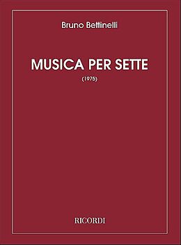 Bruno Bettinelli Notenblätter Musica per sette
