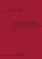 Giuseppe Sarti Notenblätter 3 SONATE PER IL CEMBALO