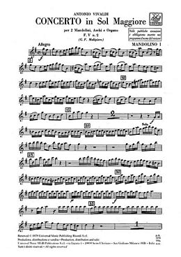 Antonio Vivaldi Notenblätter Konzert G-Dur F.V-2 für