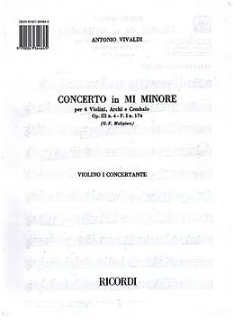 Antonio Vivaldi Notenblätter Konzert e-Moll op.3,4 F.I-174