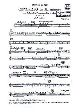 Antonio Vivaldi Notenblätter Konzert e-moll für Cello, Fagott