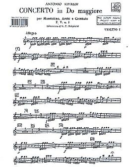 Antonio Vivaldi Notenblätter Concerto in do RV425 per mandolino